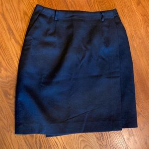 Herman Geist 100% wool skirt, black, size 10